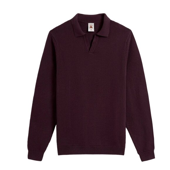 NEW Sweater Knit Polo (The Sebastian Long Sleeve Polo - Amethyst) - Picture 3 of 8